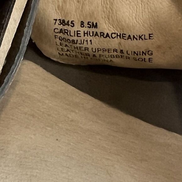 Frye Womens Size 8.5 Carlie Huarache Boho Ankle Wedge Leather Platform Sandals - Picture 9 of 9